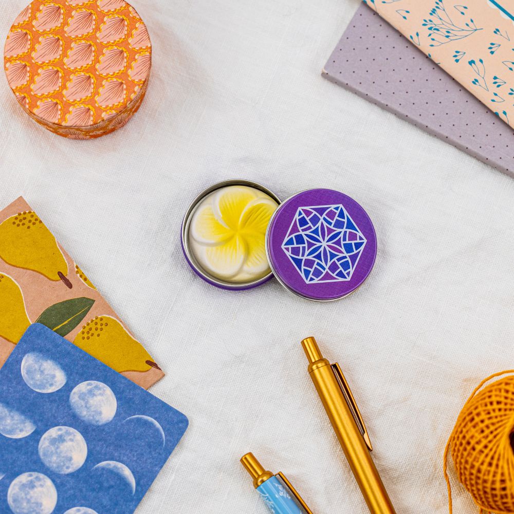 Mini Duftstein Frangipani mit Duftsteindose