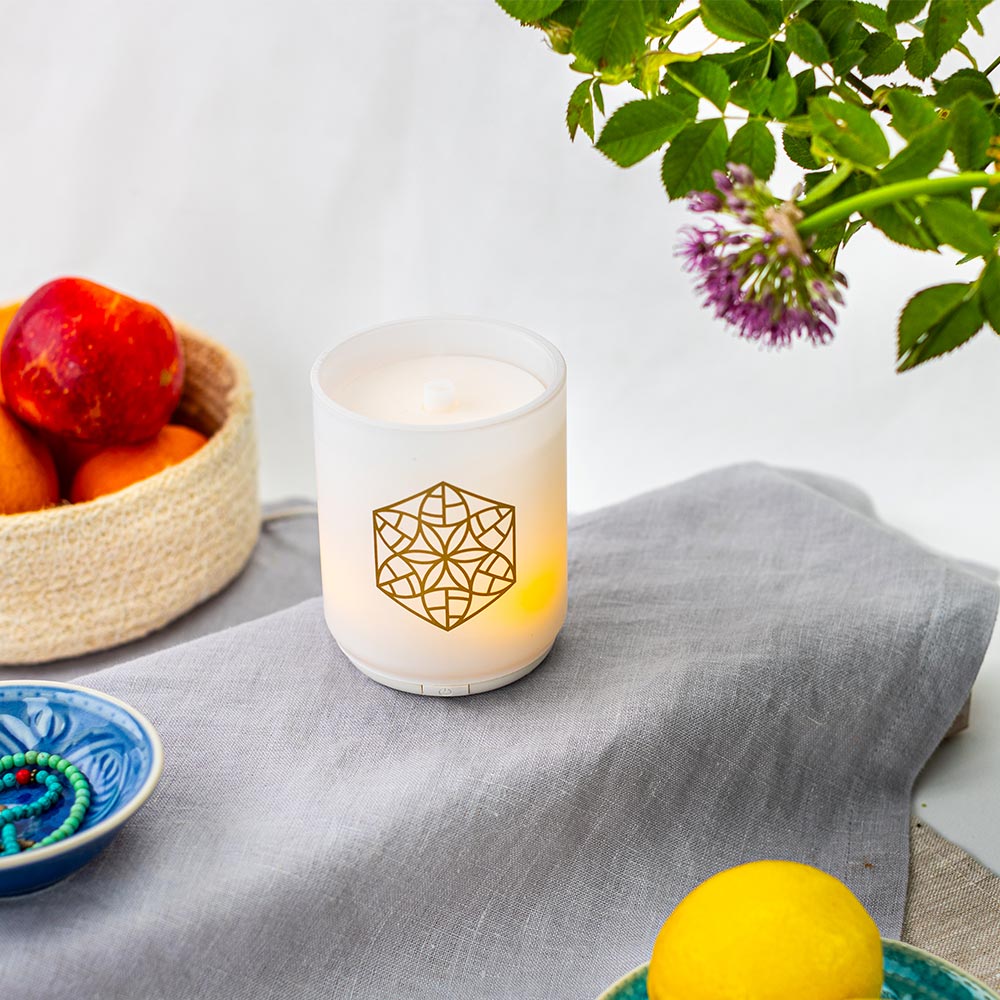 TaoCandle Glas - weiß mit Baldini Feelmeer TaoCandle Glas - weiß mit Baldini Feelmeer