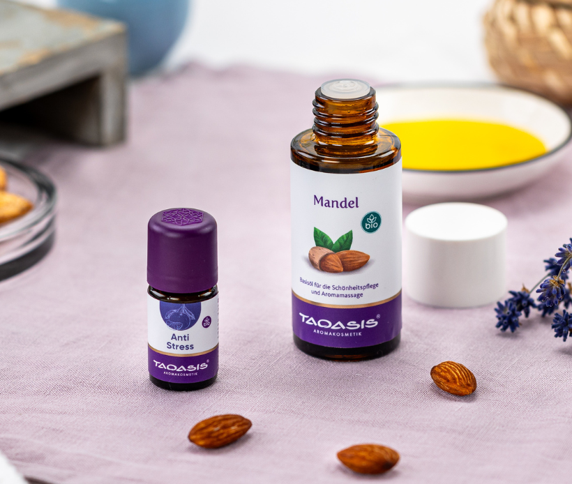 TAOASIS Anti-Stress Öl und Mandelöl mit Mandeln und Lavendel