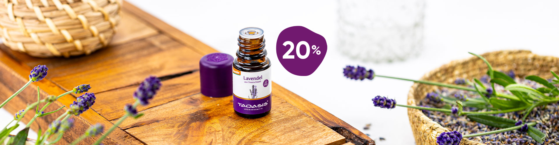 20% Rabatt auf alle Lavendelprodukte