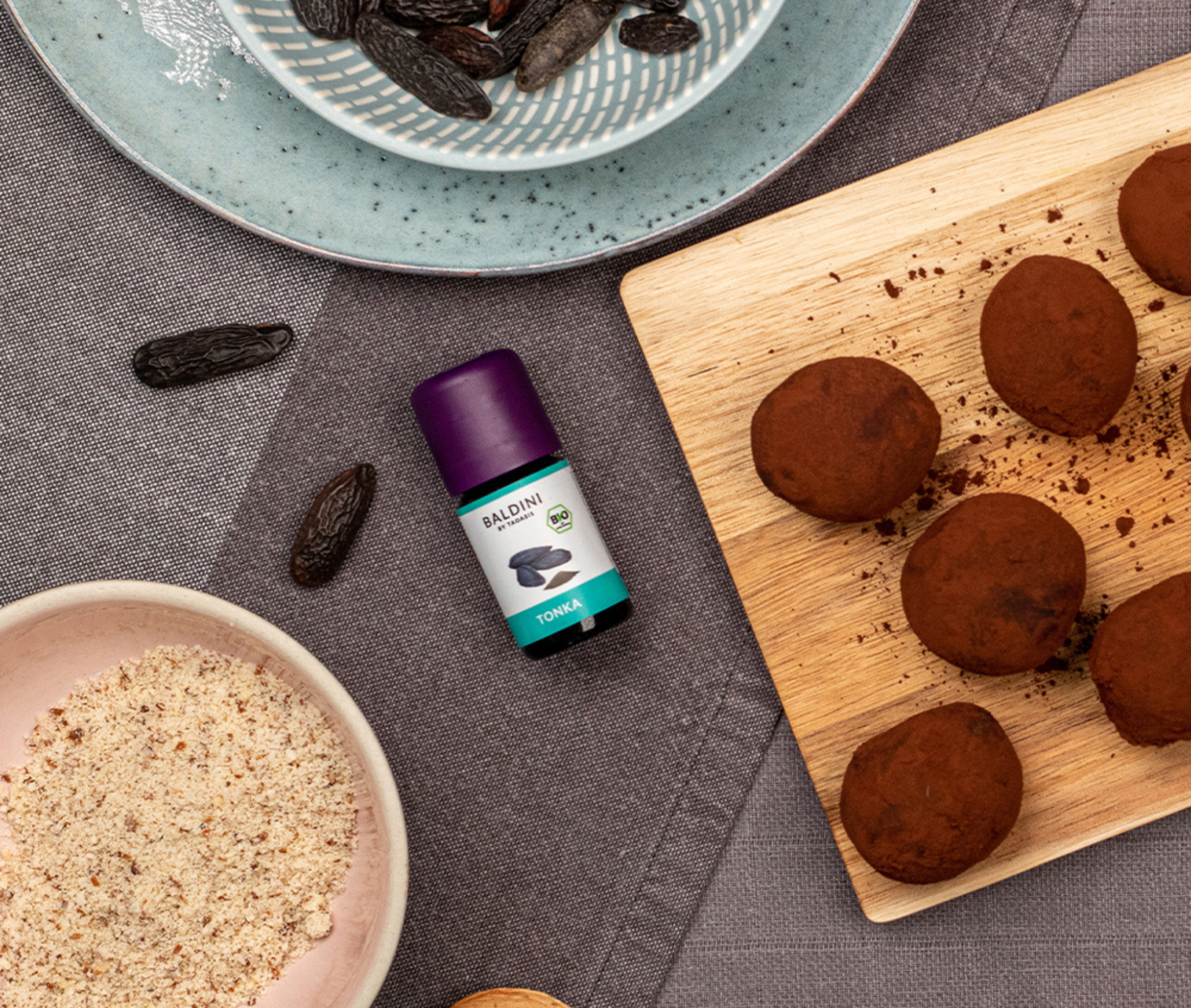 Baldini Bio-Essenz Tonka mit Tonkabohnen und Schokoladentrüffeln